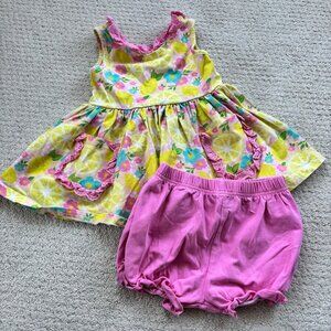 Smocked Sweets summer lemon outfit set
